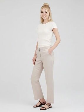 J. Crew Straight-Leg Pants in Light Taupe